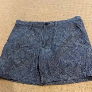 Banana Republic Blue Leaf Pattern Men's Shorts